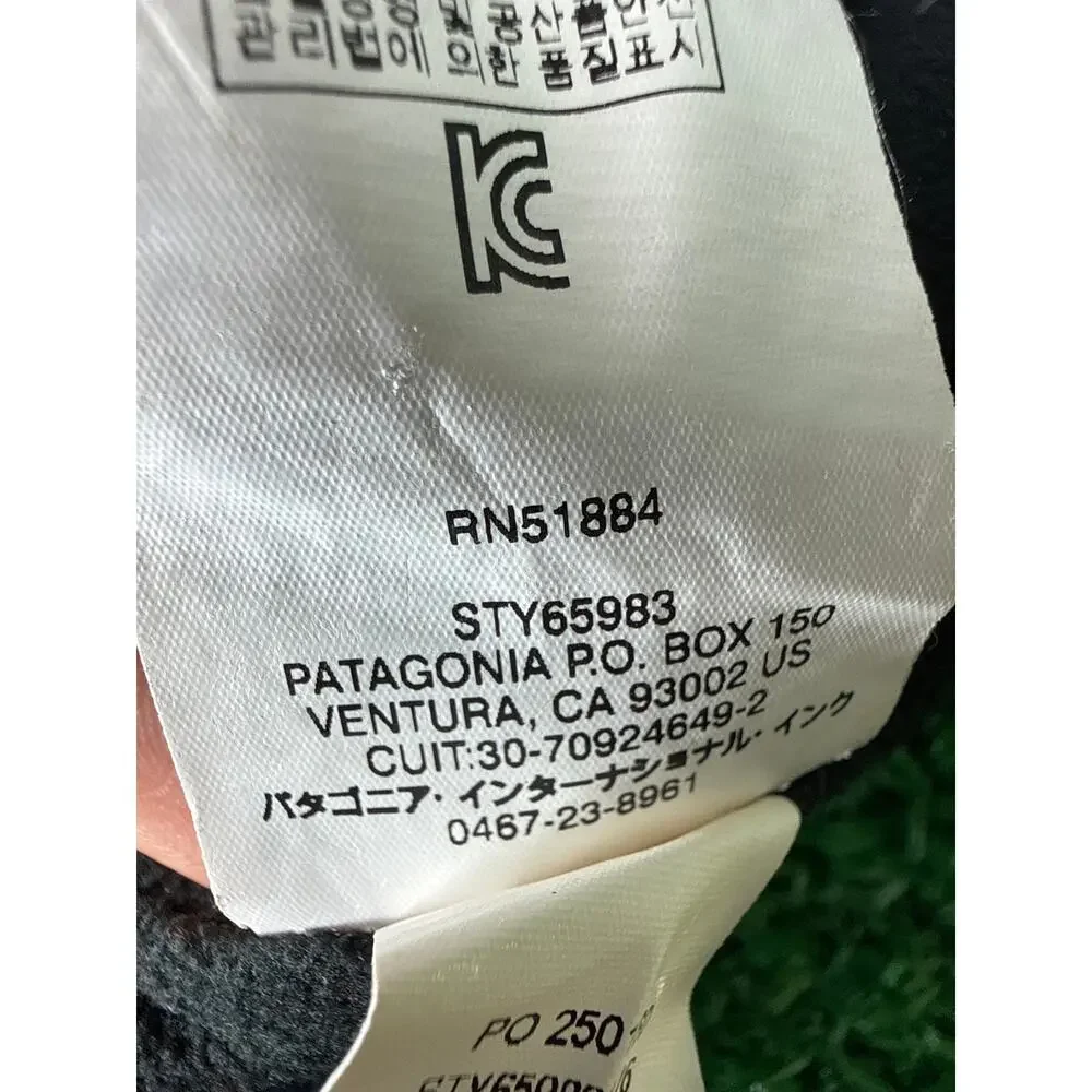Patagonia Beanie Winter Hat Kids Small Wool Knit Fleece Lined Tassel Multi-Color